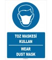 ZY1379 - Türkçe İngilizce, Toz Maskesi Kullan, Wear Dust Mask