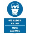 ZY1381 - Türkçe İngilizce, Gaz Maskesi Kullan, Wear Gas Mask