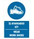 ZY1374 - Türkçe İngilizce, İş Ayakkabısı Giy, Wear Work Shoes