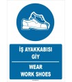 ZY1374 - Türkçe İngilizce, İş Ayakkabısı Giy, Wear Work Shoes