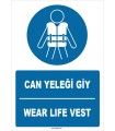 ZY1388 - Türkçe İngilizce, Can Yeleği Giy, Wear Life Vest