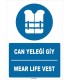 ZY1389 - Türkçe İngilizce, Can Yeleği Giy, Wear Life Vest