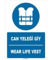 ZY1389 - Türkçe İngilizce, Can Yeleği Giy, Wear Life Vest