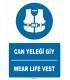 ZY1391 - Türkçe İngilizce, Can Yeleği Giy, Wear Life Vest