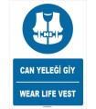 ZY1391 - Türkçe İngilizce, Can Yeleği Giy, Wear Life Vest