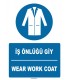 ZY1392 - Türkçe İngilizce, İş Önlüğü Giy, Wear Work Coat