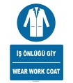 ZY1392 - Türkçe İngilizce, İş Önlüğü Giy, Wear Work Coat