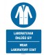 ZY1393 - Türkçe İngilizce, Laboratuvar Önlüğü Giy, Wear Laboratory Coat
