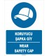 ZY1396 - Türkçe İngilizce, Koruyucu Şapka Giy, Wear Safety Cap