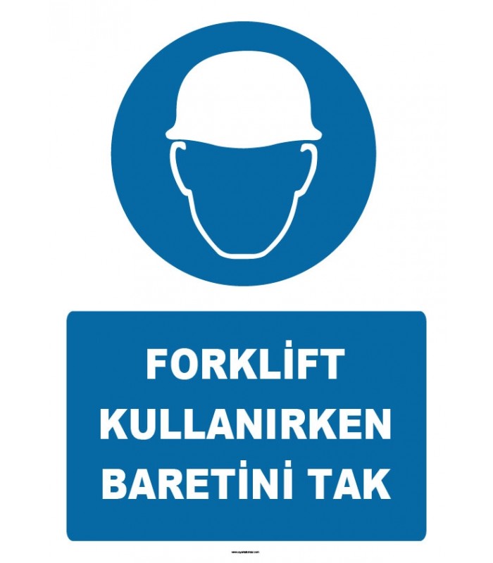 ZY1405 - Forklift kullanırken baretini tak