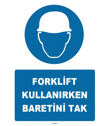 ZY1405 - Forklift kullanırken baretini tak