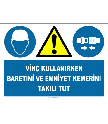 ZY1410 - Vinç kullanırken baretini ve emniyet kemerini takılı tut