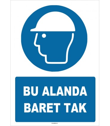 ZY1422 - ISO 7010 Bu Alanda Baret Tak