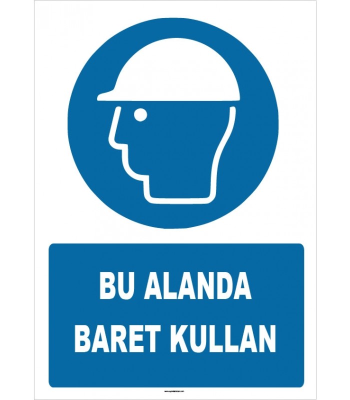 ZY1423 - ISO 7010 Bu Alanda Baret Kullan