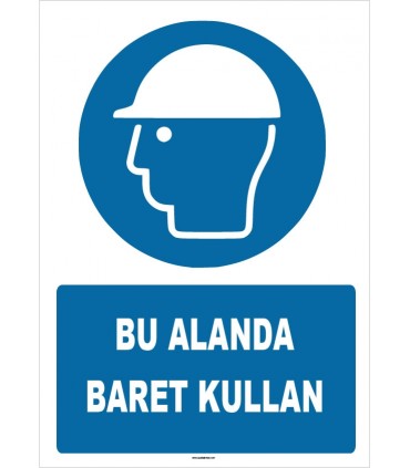 ZY1423 - ISO 7010 Bu Alanda Baret Kullan