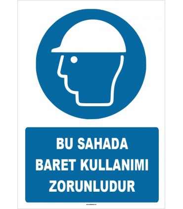 ZY1419 -  ISO 7010 Bu Sahada Baret Kullanımı Zorunludur