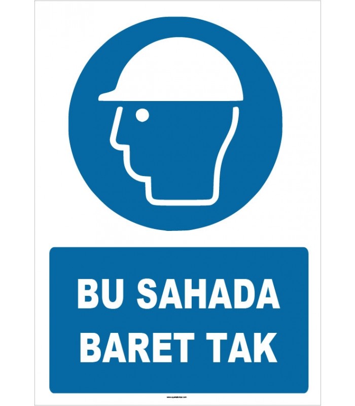 ZY1425 -  ISO 7010 Bu Sahada Baret Tak