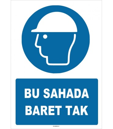 ZY1425 -  ISO 7010 Bu Sahada Baret Tak