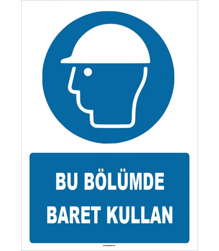 ZY1430 - ISO 7010 Bu Bölümde Baret Kullan