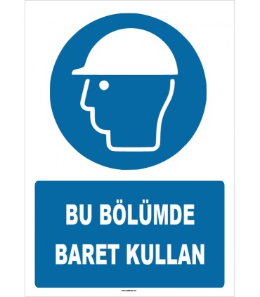 ZY1430 - ISO 7010 Bu Bölümde Baret Kullan
