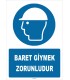 ZY1433 - ISO 7010 Baret Giymek Zorunludur