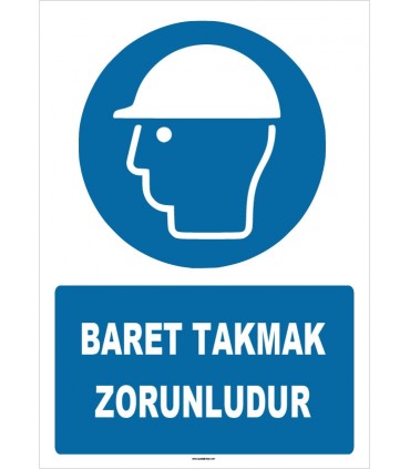 ZY1434 - ISO 7010 Baret takmak zorunludur