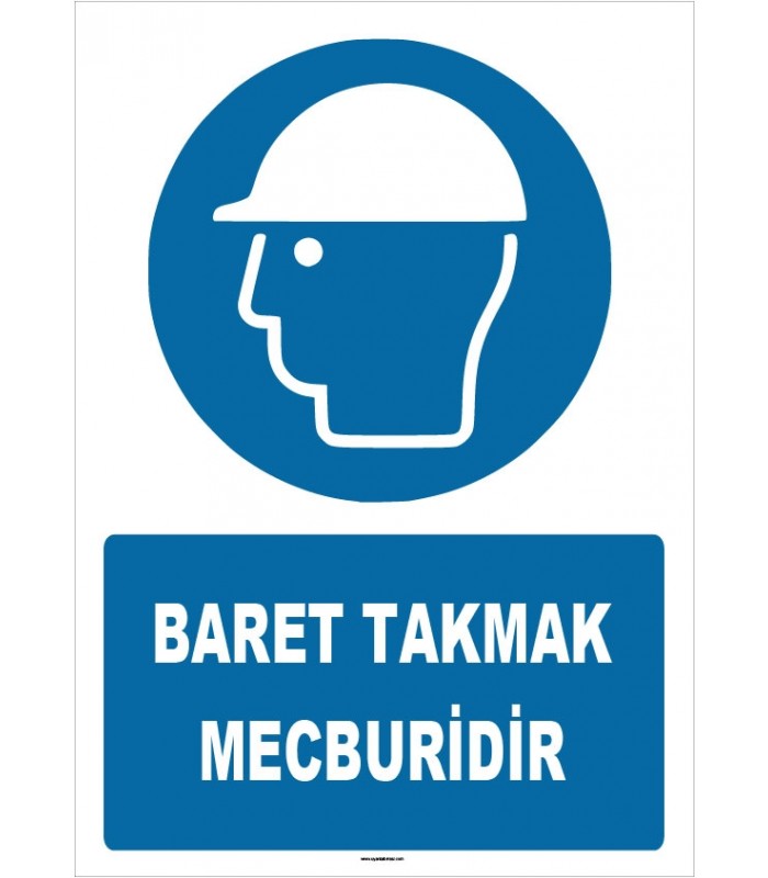 ZY1435 - ISO 7010 Baret takmak mecburidir