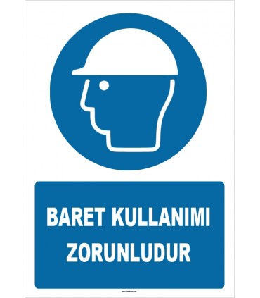 ZY1438 - ISO 7010 Baret Kullanımı Zorunludur