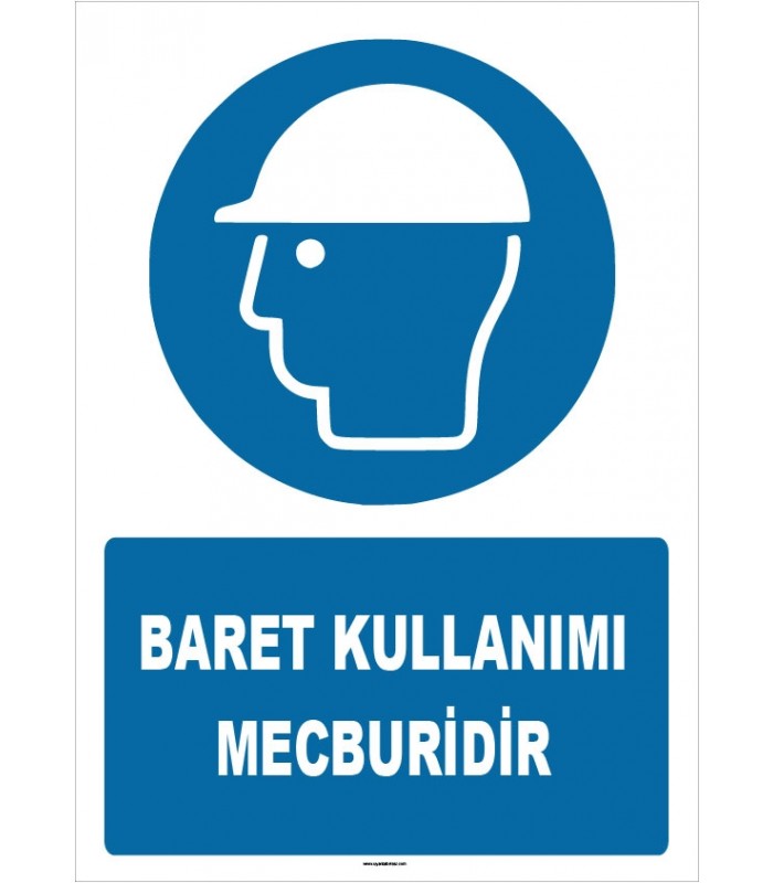 ZY1437 - ISO 7010 Baret Kullanımı Mecburidir