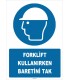 ZY1449 - ISO 7010 Forklift kullanırken baretini tak