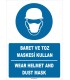 ZY1457 - Türkçe İngilizce, Baret ve toz maskesi kullan, Wear helmet and dust mask