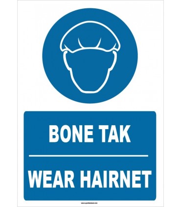 ZY1361 - Türkçe İngilizce, Bone Tak, Wear Hairnet