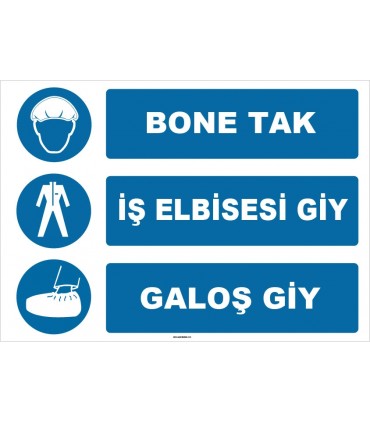 ZY1499 - Bone Tak, İş Elbisesi Giy, Galoş Giy
