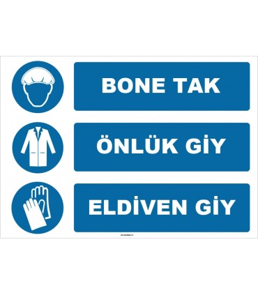 ZY1501 - Bone Tak, Önlük Giy, Eldiven Giy