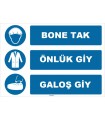 ZY1504 - Bone Tak, Önlük Giy, Galoş Giy