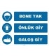 ZY1505 - Bone Tak, Önlük Giy, Galoş Giy