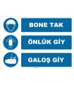 ZY1505 - Bone Tak, Önlük Giy, Galoş Giy