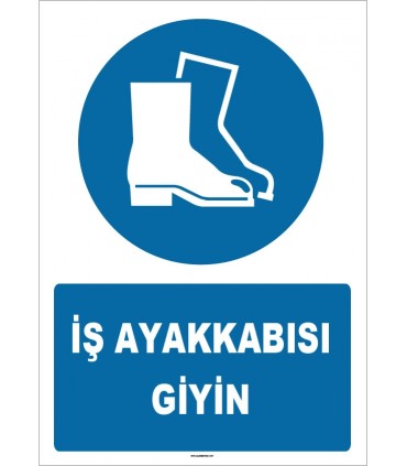 ZY1540 - ISO 7010 İş ayakkabısı giyin