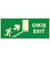 YT7663 - Fosforlu Acil Çıkış/Exit, merdivenden yukarı