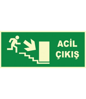 ZY1566 - Fosforlu Acil Çıkış, merdivenden aşağı