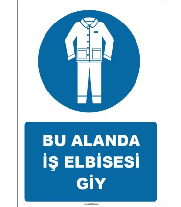 ZY1597 - Bu Alanda İş Elbisesi Giy