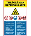 ZY-1645 - Türkçe - İngilizce Tehlikeli Alan, Hazardous Area Levhası