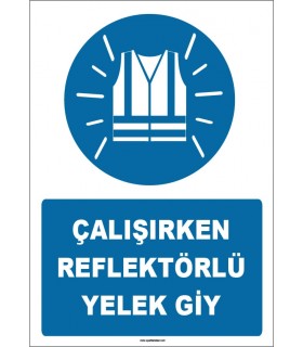 ZY1662 - Çalışırken Reflektörlü Yelek Giy