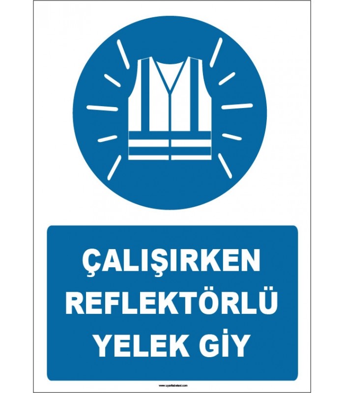 ZY1662 - Çalışırken Reflektörlü Yelek Giy