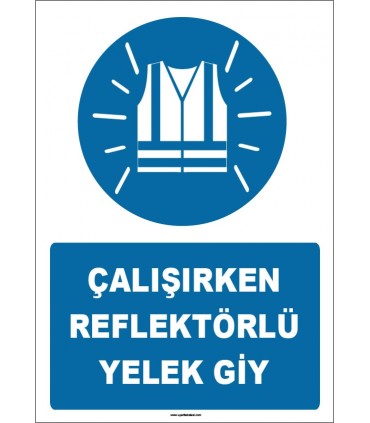 ZY1662 - Çalışırken Reflektörlü Yelek Giy