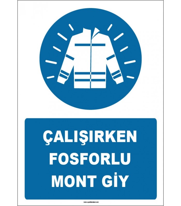 ZY1682 - Çalışırken Fosforlu Mont Giy