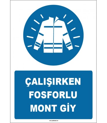 ZY1682 - Çalışırken Fosforlu Mont Giy