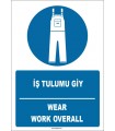ZY1691 - Türkçe İngilizce, İş Tulumu Giy, Wear Work Overall