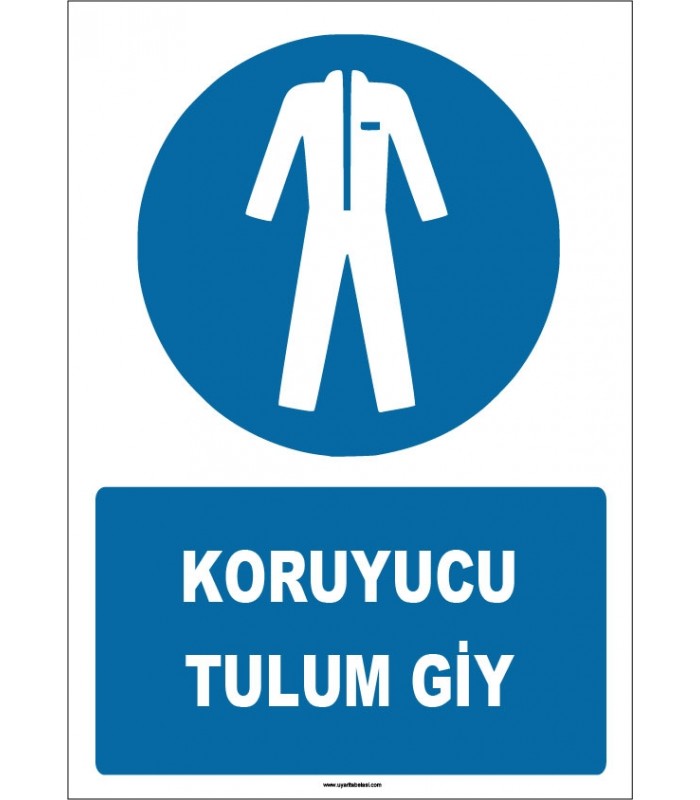 ZY1683 - ISO 7010 Koruyucu Tulum Giy