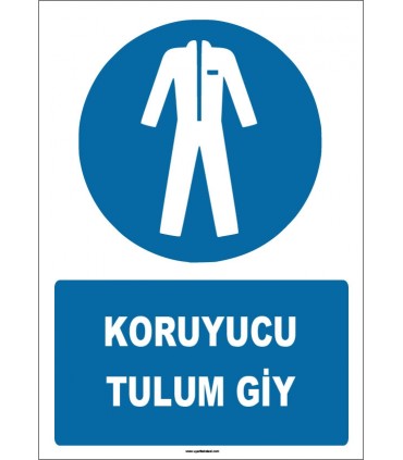 ZY1683 - ISO 7010 Koruyucu Tulum Giy